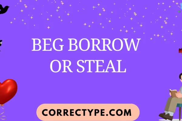 beg borrow or steal