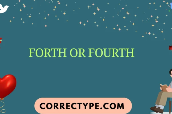 forth or fourth