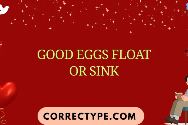 good eggs float or sink