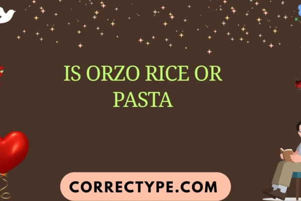 is orzo rice or pasta