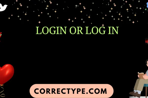 login or log in