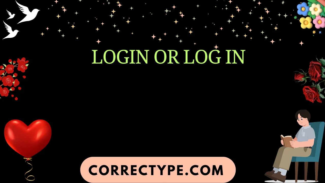 login or log in